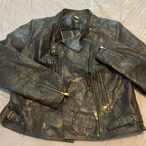 Ralph Lauren Ladies Leathe Jacket size 12 New With tags